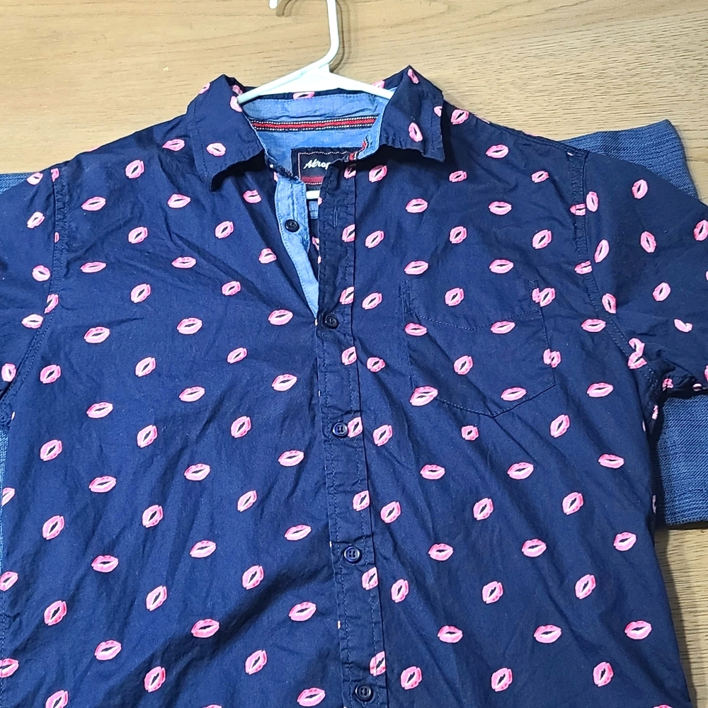 Mens Aeropostale Button Down Short Sleeve